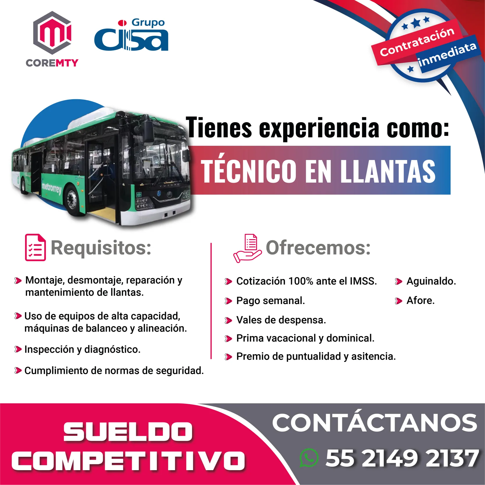 VACANTE JUNIO COREMTY TEC LLANTAS