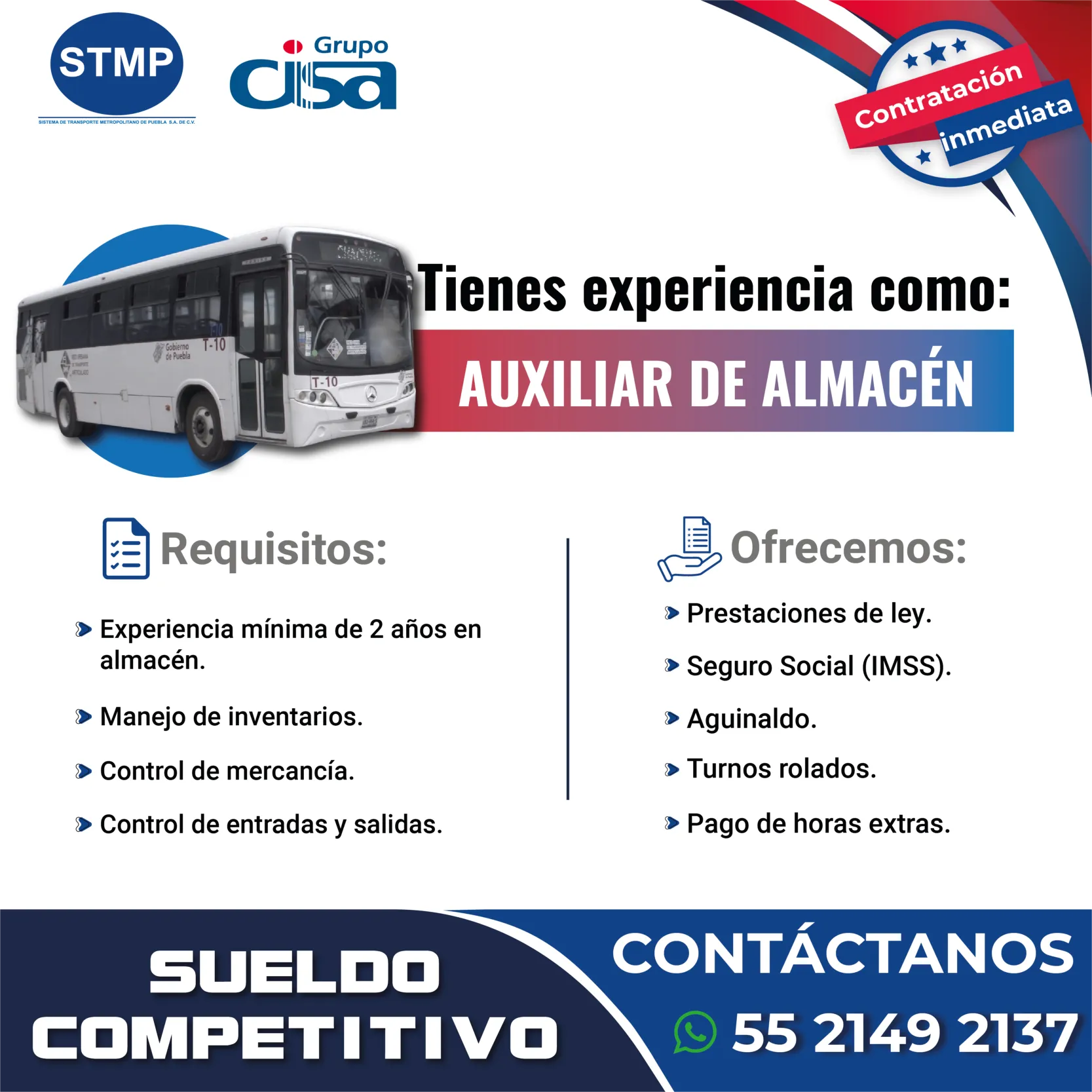 VACANTE JUNIO STMP AUX ALMACEN