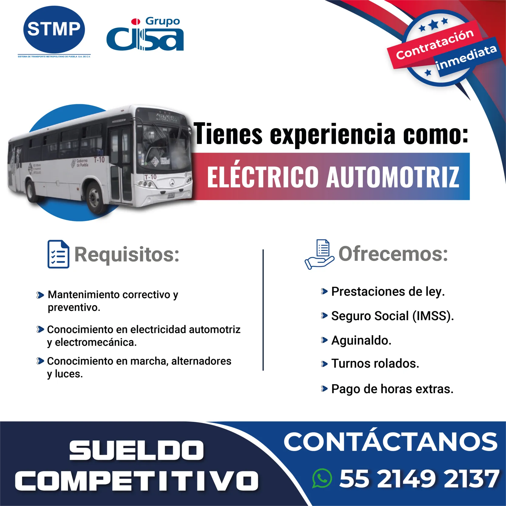 VACANTE JUNIO STMP ELECTRICO