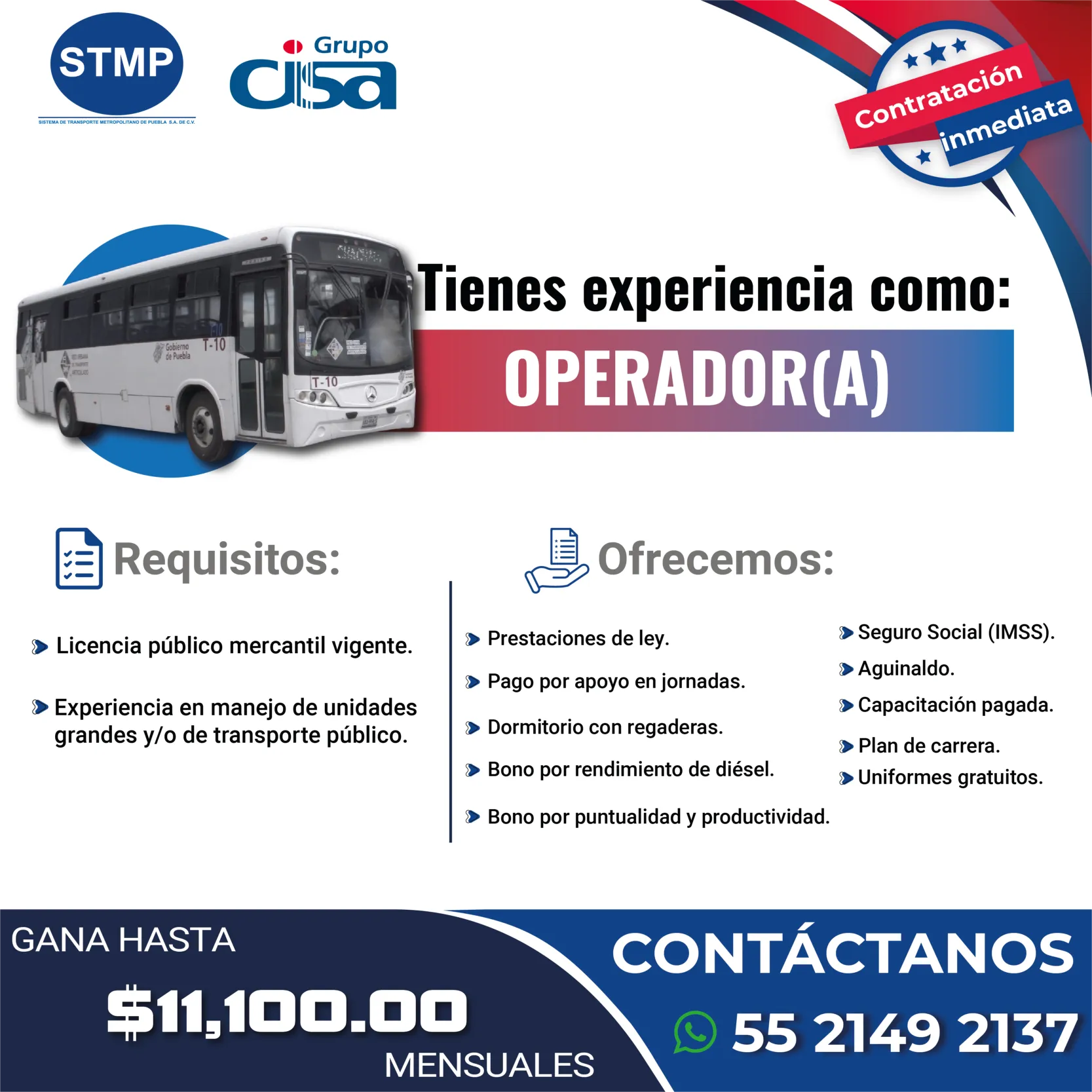 VACANTE JUNIO STMP OPERADOR
