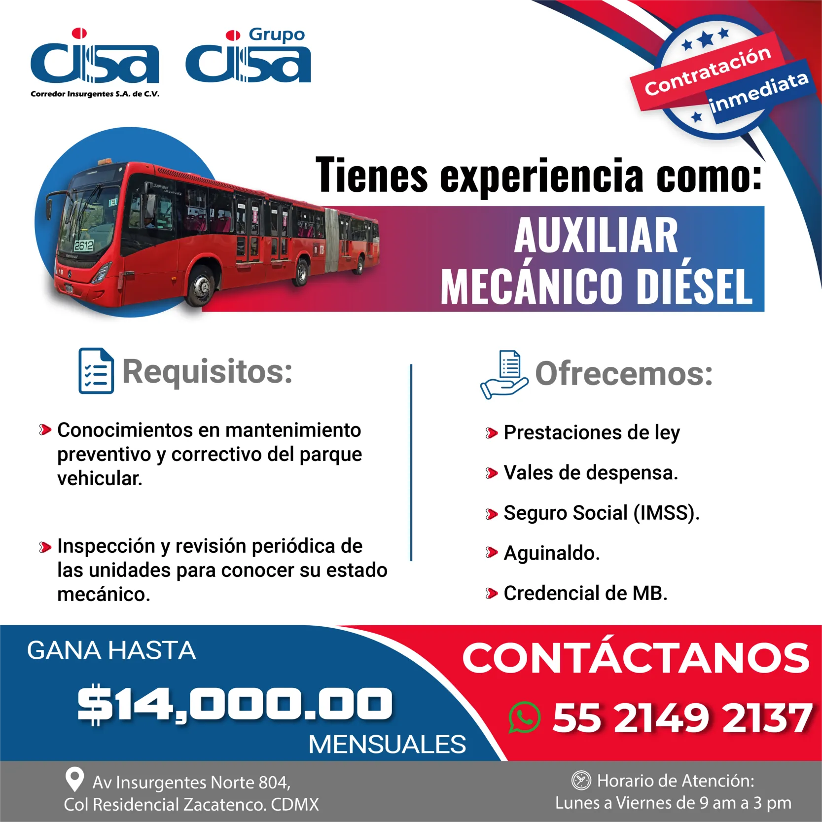 VACANTES JUNIO CISA_aux mecanico