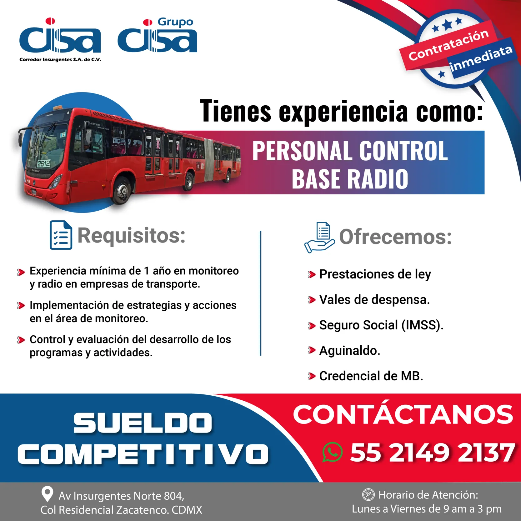 VACANTES JUNIO CISA_control base radio