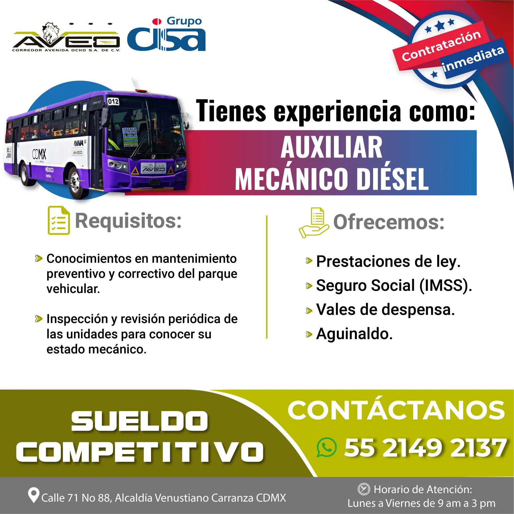 VACANTES JUNIO COAVEO_aux mecanico