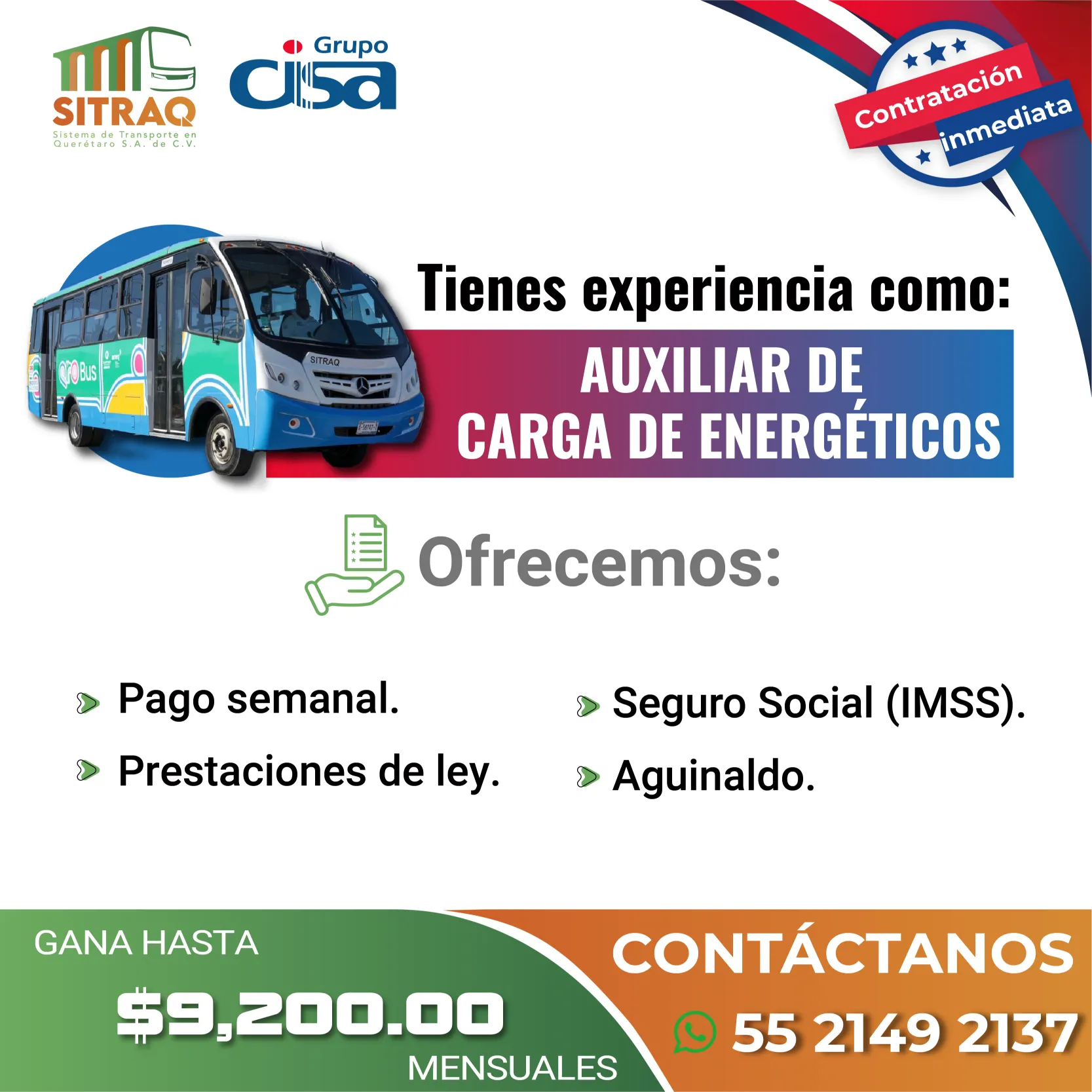 VACANTES JUNIO SITRAQ_AUX CARGA ENERGETICOS