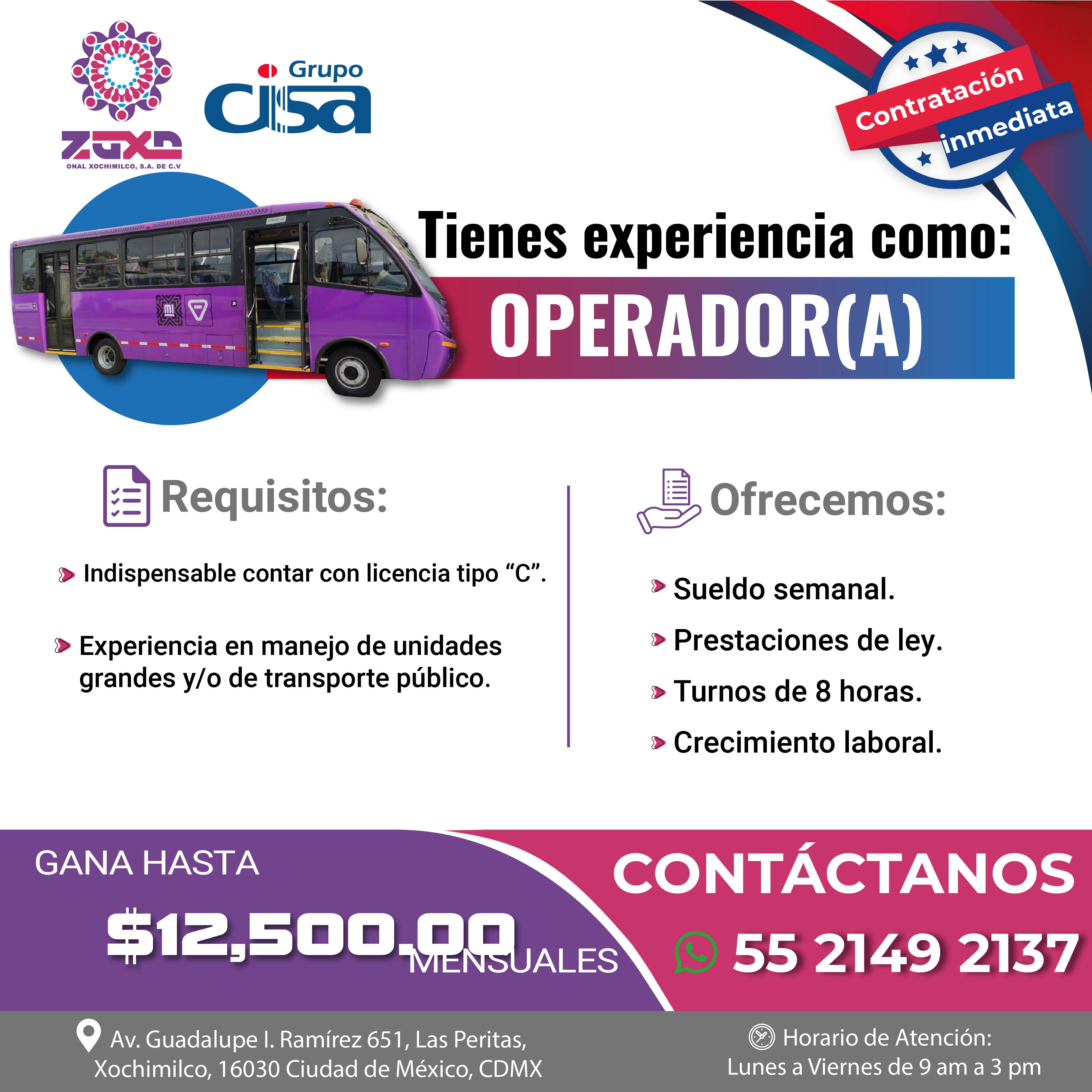 ZOXO VACANTES JUNIO OPERADOR