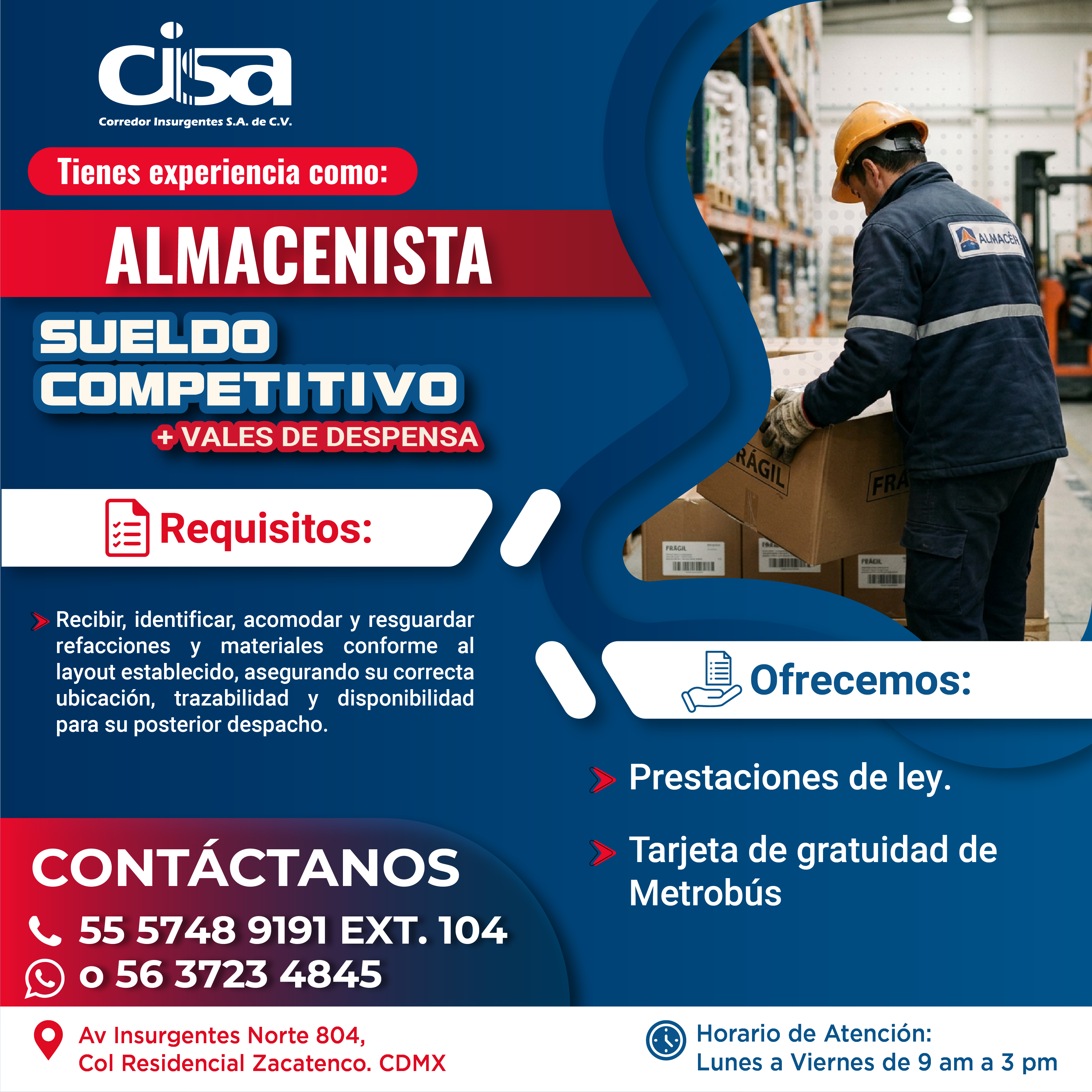 ALMACENISTA CISA