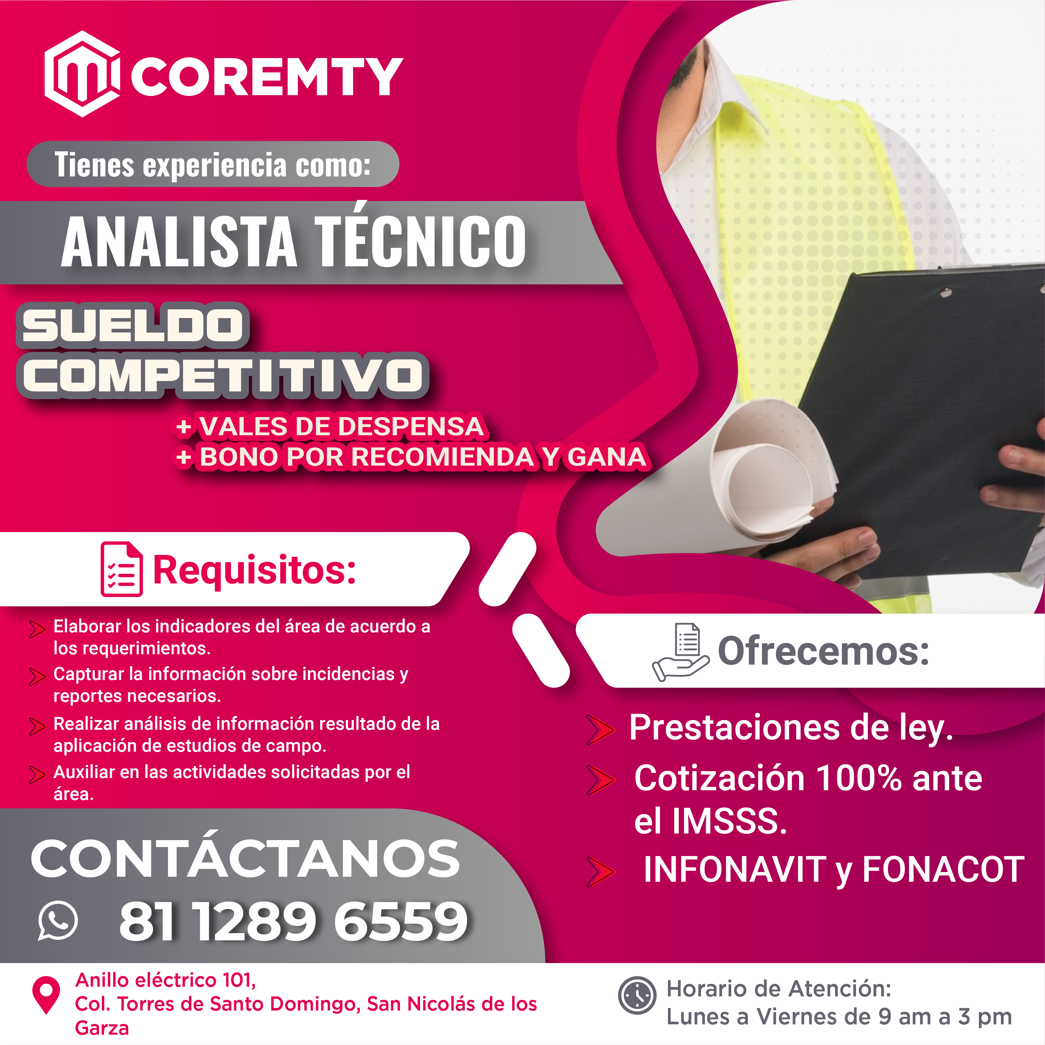 ANALISTA TECNICO COREMTY
