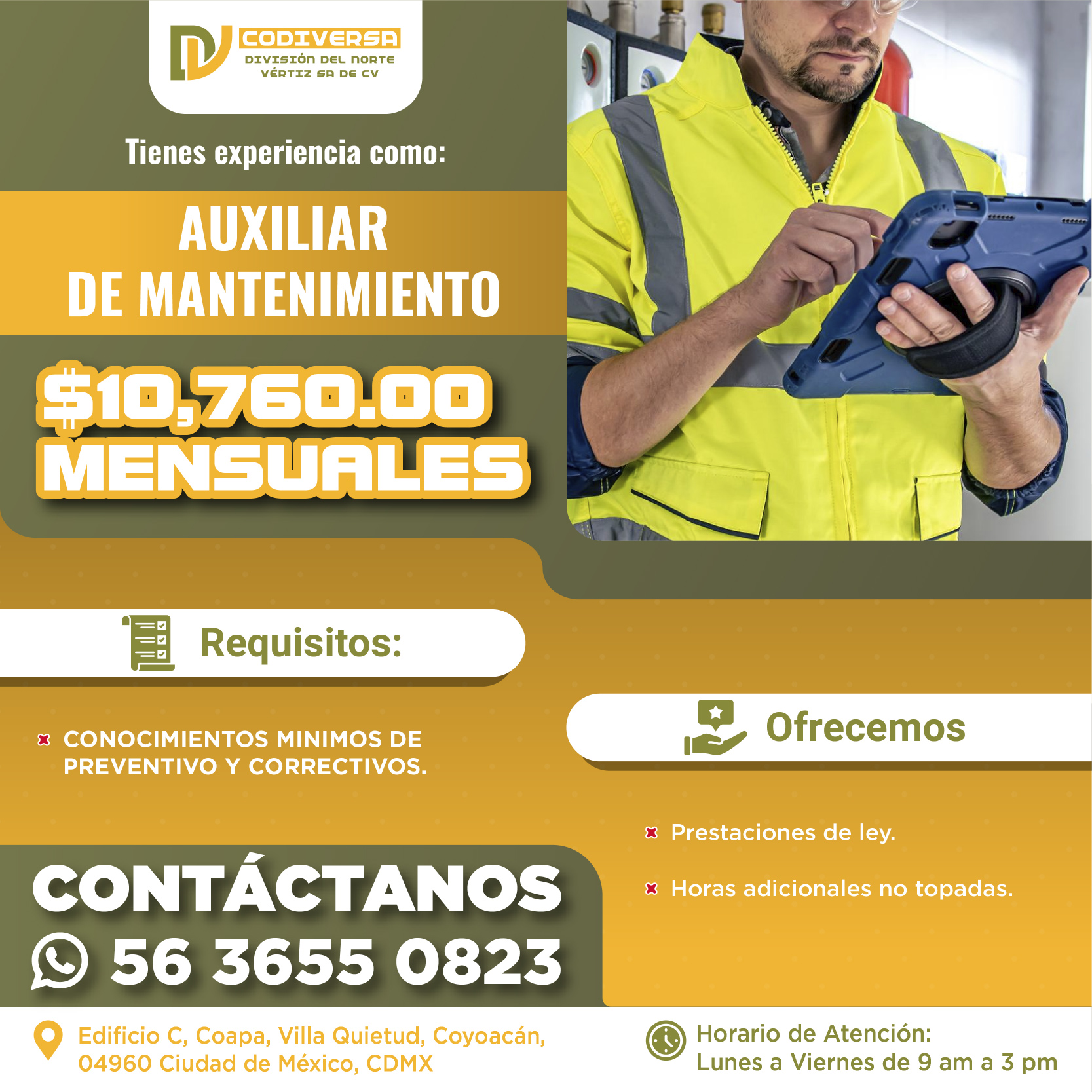 CODIVERSA VACANTE 52-01
