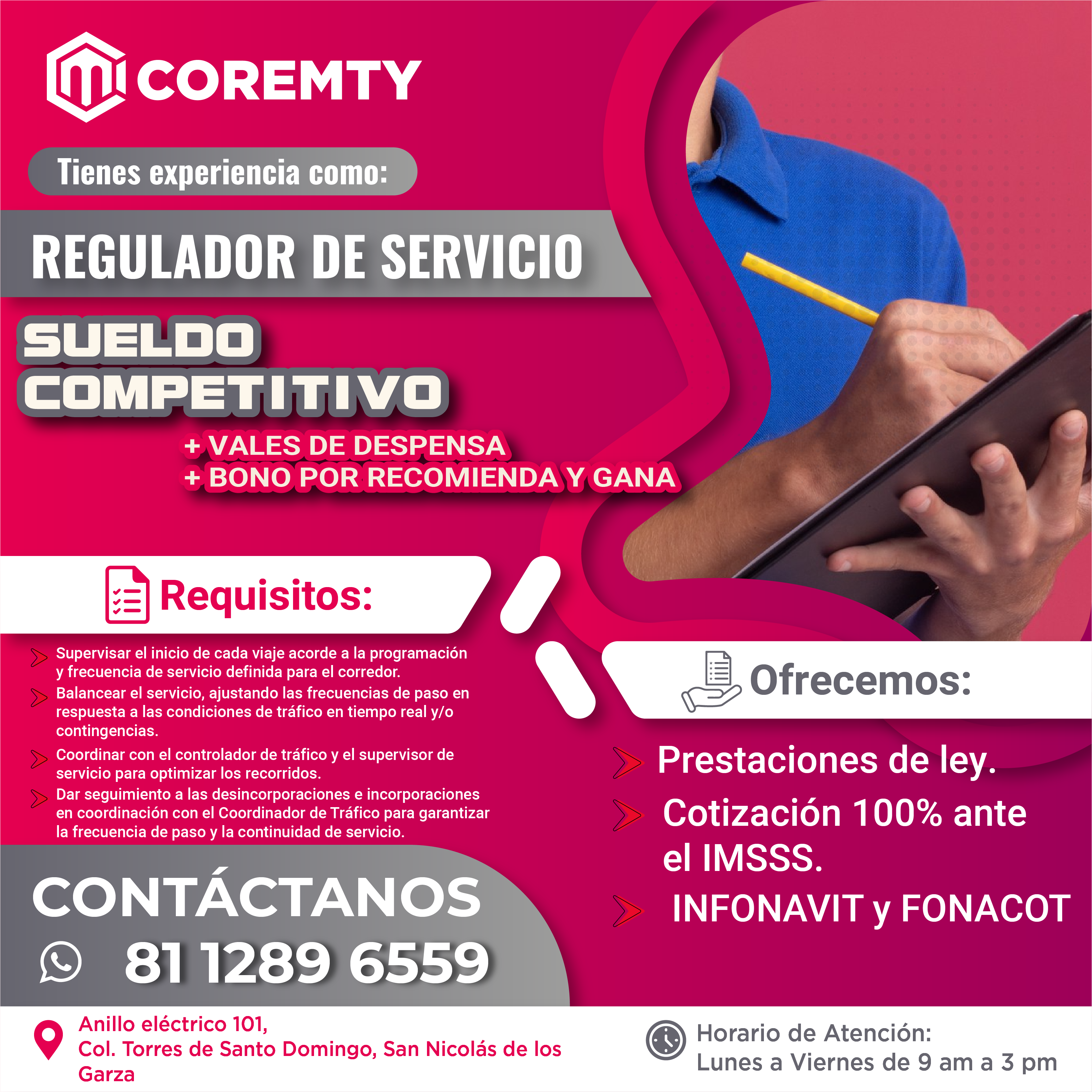 REGULADOR DE SERVICIO COREMTY