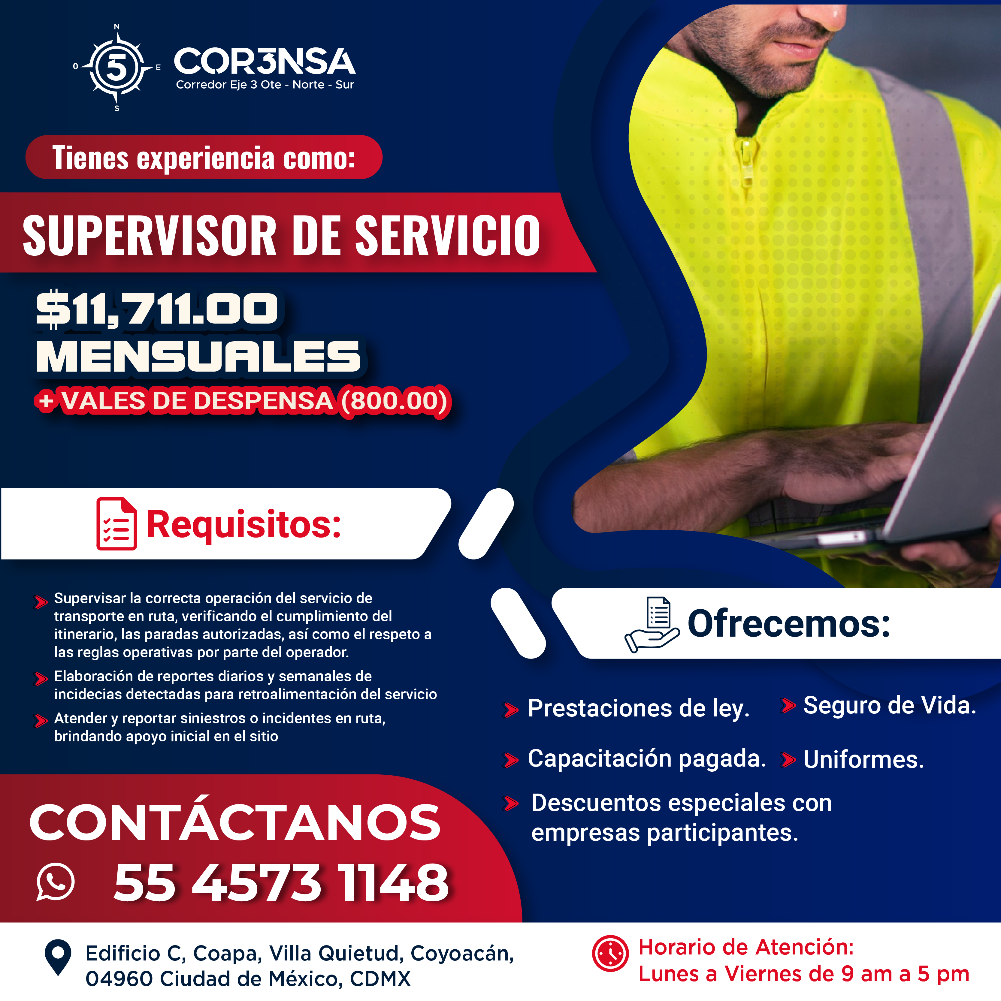 SUPERVISRO DE SERVICIO CORENSA
