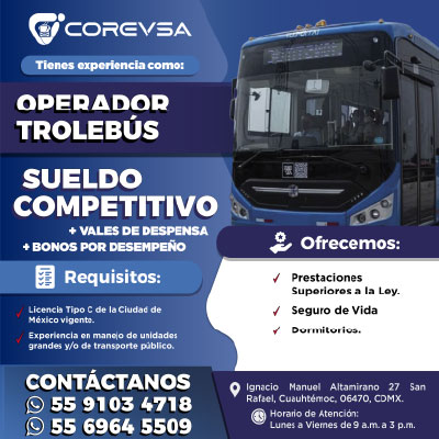 COREVSA Operador Trolebús_COREVSA OPERADOR